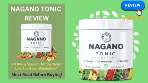 Serene Japanese landscape with cherry blossoms and flowing stream. Nagano Tonic Review.
